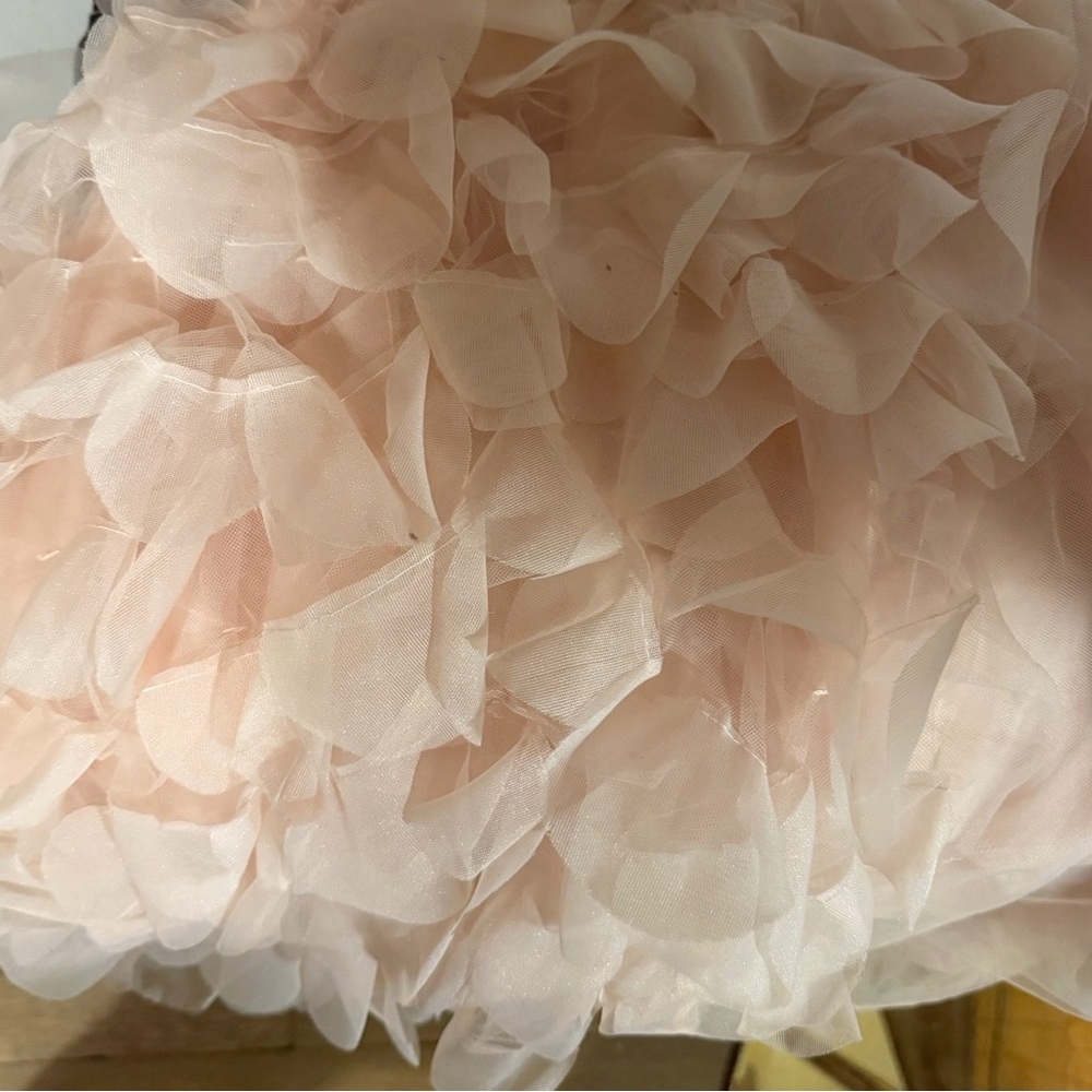 Romantic, Playful Strapless ‘Vera Wang White’ Pink Dress - Picture 9 of 10
